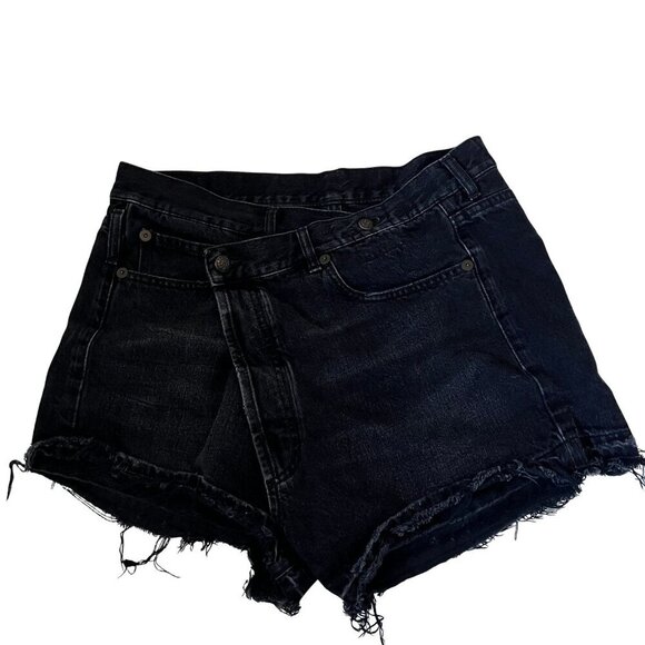 R13 Jake Crossover Denim Jean Shorts Sz 28 - Picture 1 of 9